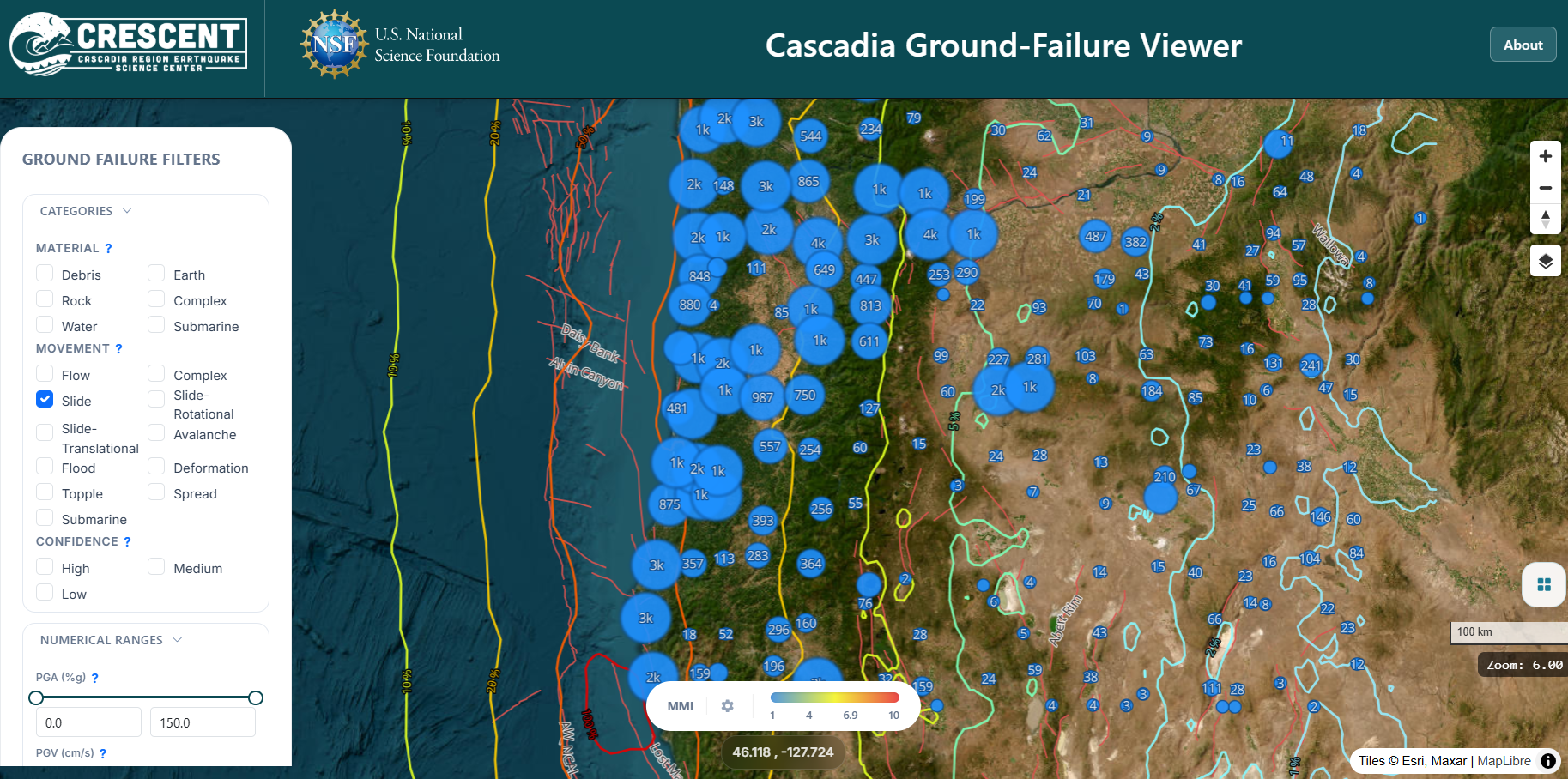 Ground Failure RL_Cascadia Ground Failure Viewer | Washington Coastal Hazards ...